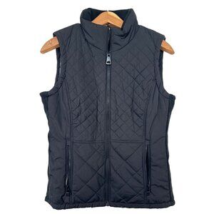 Andrew Marc Womens Puffer Vest Sz S Black Quilted Full-Zip Stretch Modern City